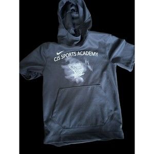 Mens SMALL Black Nike basketball Hoodie Vest Hoodie short Gym Running 928645-010